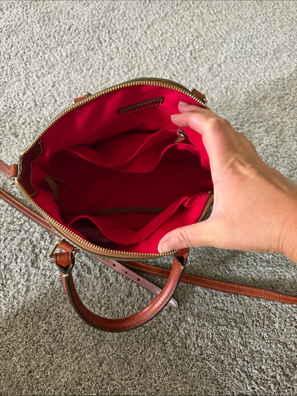 Dooney & Bourke Pebble Leather Grain Geena Satchel - Picture 5 of 12